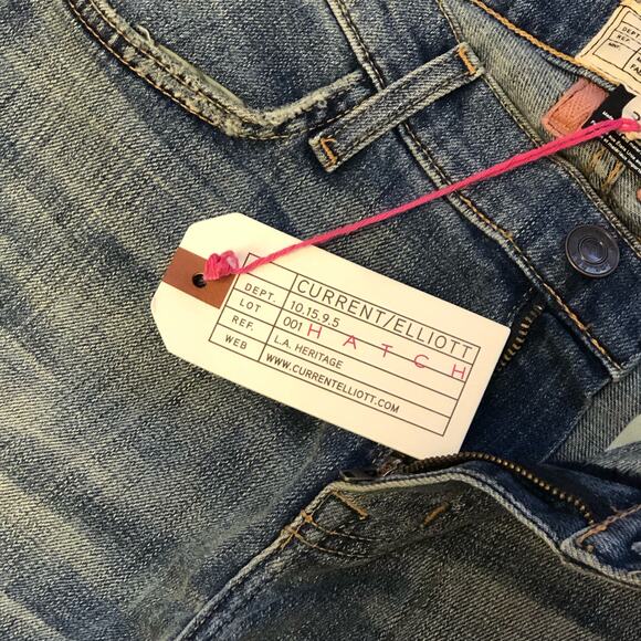 Current / Elliott Hatch Maternity Boyfriend Destroy Distressed Jeans Size 25 - Picture 13 of 15